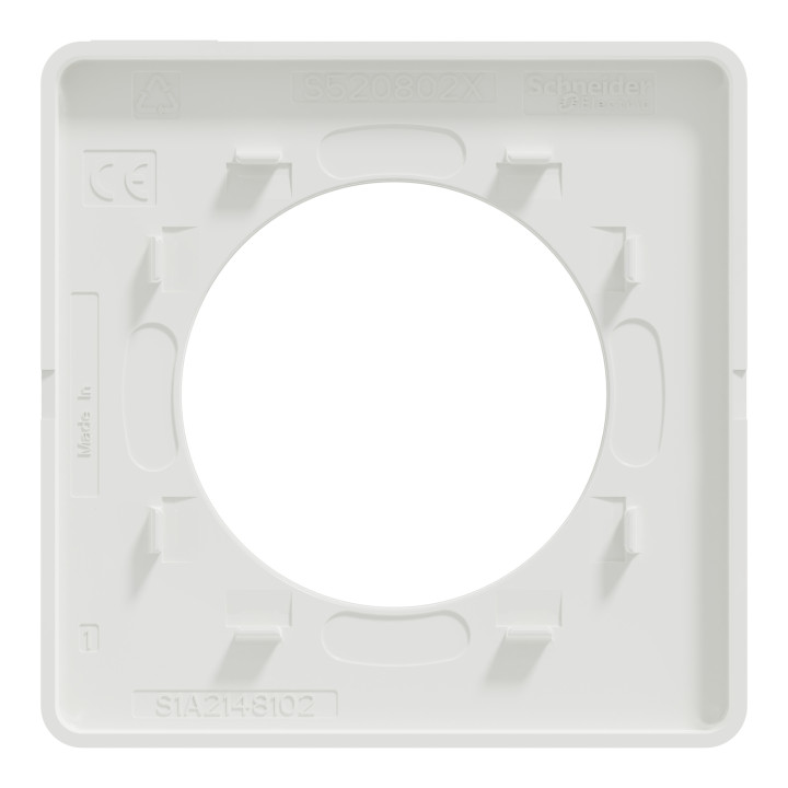 Schneider - Odace - Touch - Plaque 1 poste - Blanc - Réf : S520802