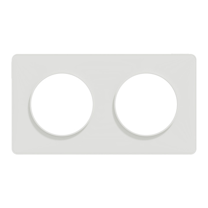 Schneider - Odace - Touch - Plaque 2 postes - Entraxe 71 mm - Réf : S520804