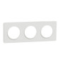 Schneider - Odace - Touch - Plaque 3 postes - entraxe 71 mm - Blanc - Réf : S520806