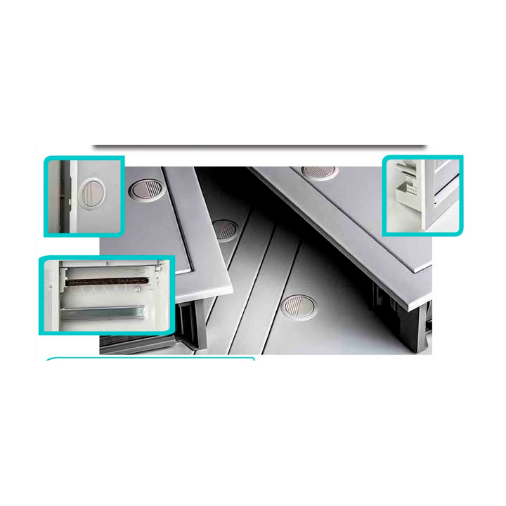 Digital electric - Coffret encastré vide - IP40 porte métal extra plate - 1 rangée - 14 mod - 07432