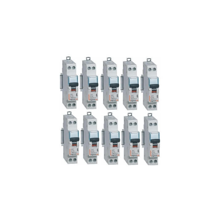 LEGRAND - LOT DE 10 DISJONCTEURS DNX3 10A - VIS/VIS - 406773 x 10