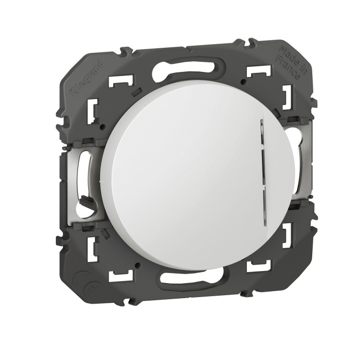 Legrand - Interrupteur ou va-et-vient avec voyant témoin Dooxie - 10AX - 250V~ - finition Blanc - Réf : 600009