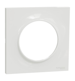 Schneider - Odace - Styl - Plaque 1 Poste - Blanc - Réf : S520702