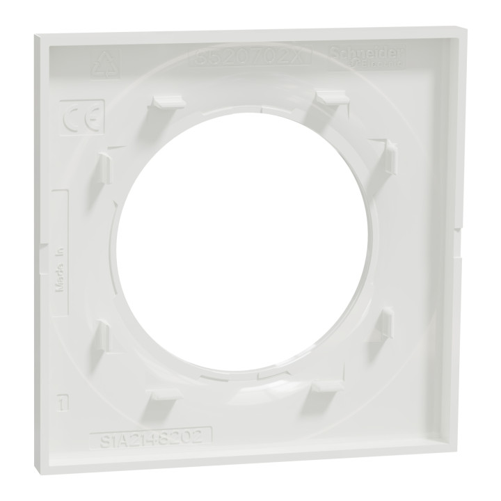 Schneider - Odace - Styl - Plaque 1 Poste - Blanc - Réf : S520702