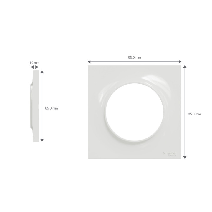 Schneider - Odace - Styl - Plaque 1 Poste - Blanc - Réf : S520702