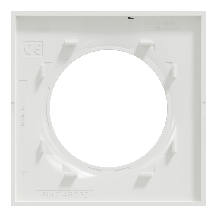Schneider - Odace - Styl - Plaque 1 Poste - Blanc - Réf : S520702