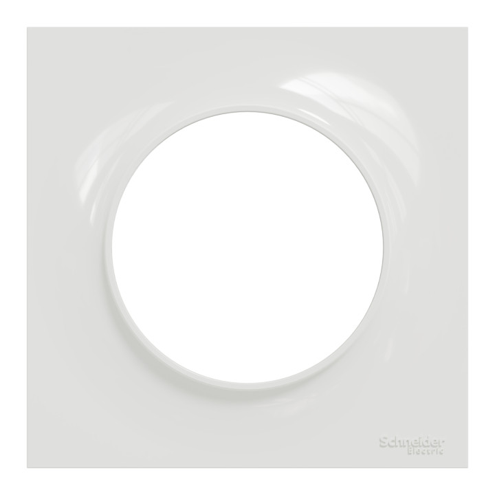 Schneider - Odace - Styl - Plaque 1 Poste - Blanc - Réf : S520702
