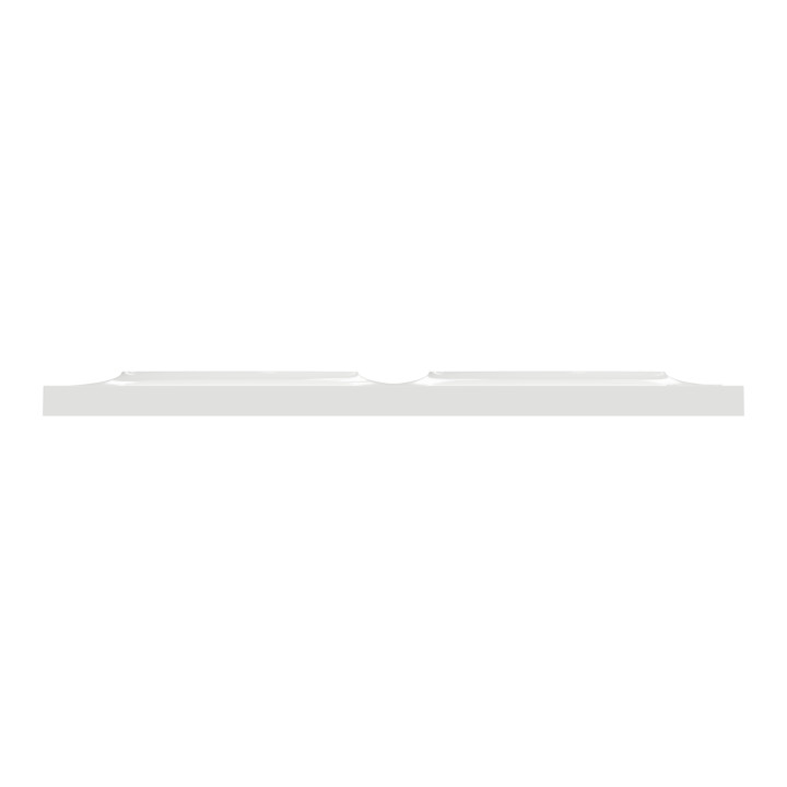 Schneider - Odace - Styl - Plaque 2 postes - entraxe 71 mm - Blanc - Réf : S520704