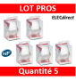 Legrand - LOT de 5 Détecteurs de mouvement PIR 360° portée 8m IP55 - Mural/plafond - Blanc - saillie - Réf : 048946x5