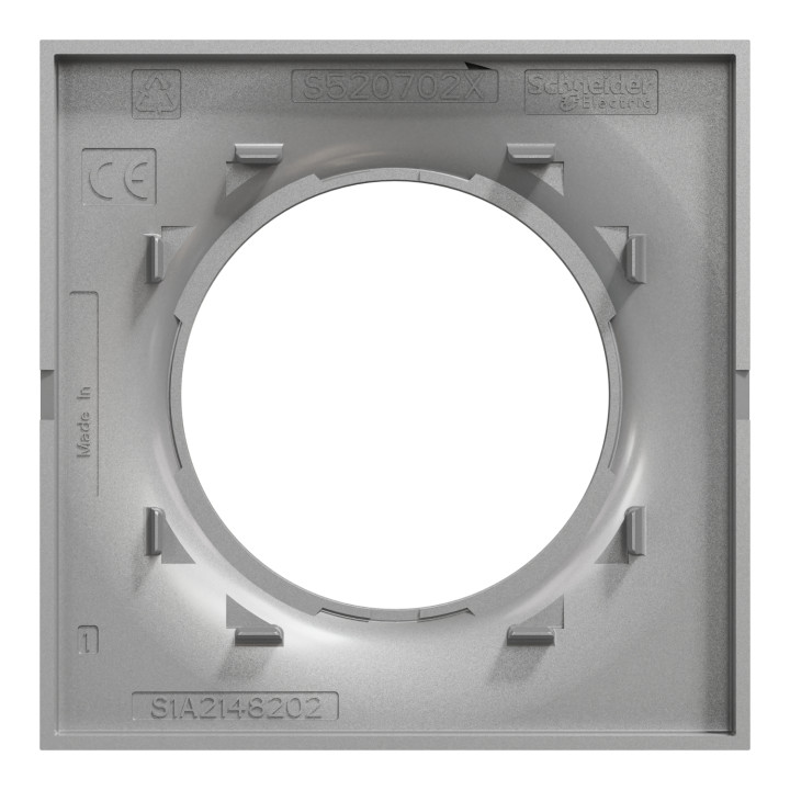 Schneider - Odace - Styl - Plaque 1 poste - Aluminium - Réf : S520702E