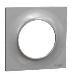 Schneider - Odace - Styl - Plaque 1 poste - Aluminium - Réf : S520702E