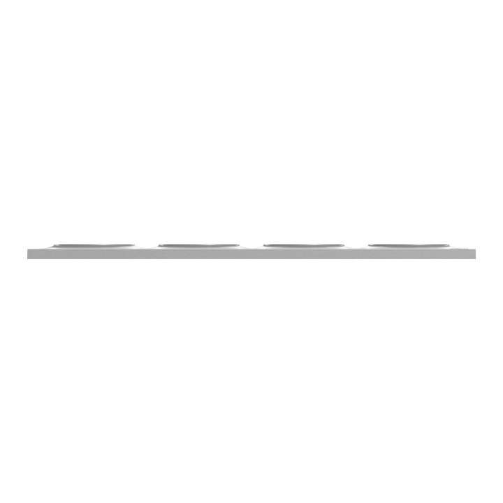 Schneider - Odace - Styl - Plaque 4 postes - Aluminium - Réf : S520708E