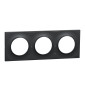Schneider - Odace - Styl - Plaque 3 postes - entraxe 71 mm - Anthracite - Réf : S540706
