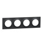 Schneider - Odace - Styl - Plaque 4 postes - entraxe 71 mm - Anthracite - Réf : S540708