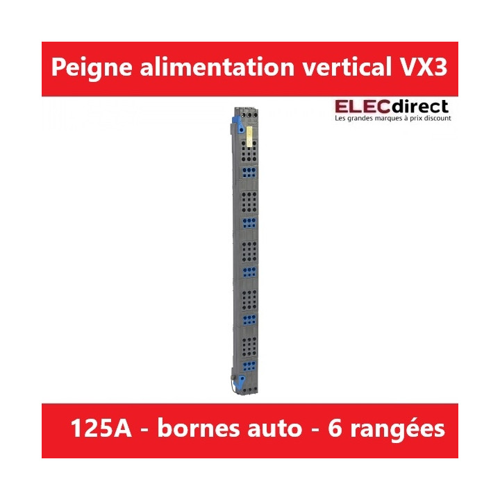 Legrand - Peignes verticaux VX³ auto - 125 A - pour coffrets 6 rangées - Réf.: 405036