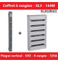 Legrand - Coffret XL3 160 - 6 rangées - 144 modules + peigne vertical tétra 4P - VX3 125A - 401806+405036