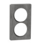Schneider - Odace - Touch - Plaque 2 postes - entraxe 57 mm - Hor/vert - ALU finition ardoise - Réf : S530814V