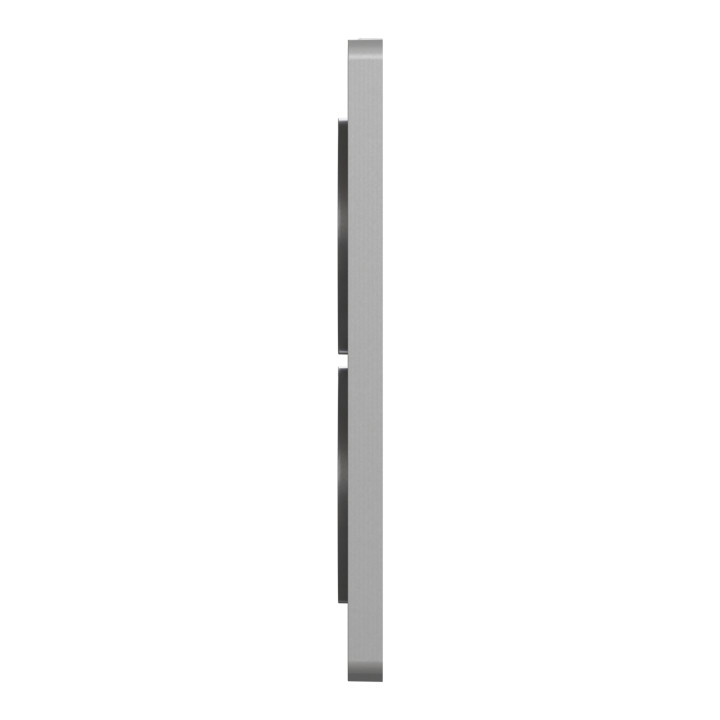 Schneider - Odace - Touch - Plaque 2 postes - entraxe 57 mm - Hor/vert - ALU finition ardoise - Réf : S530814V