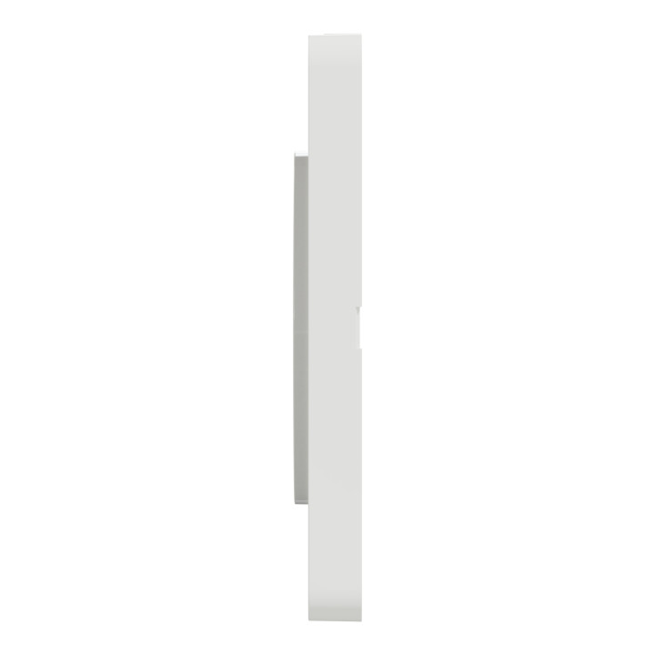 Schneider - Odace - Touch - Plaque 1 poste - ALU brossé avec liseré blanc - Réf : S520802J