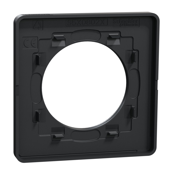 Schneider - Odace - Touch - Plaque 1 postes - Anthracite finition ardoise - Réf : S540802V