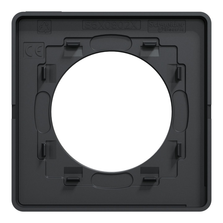 Schneider - Odace - Touch - Plaque 1 postes - Anthracite finition ardoise - Réf : S540802V