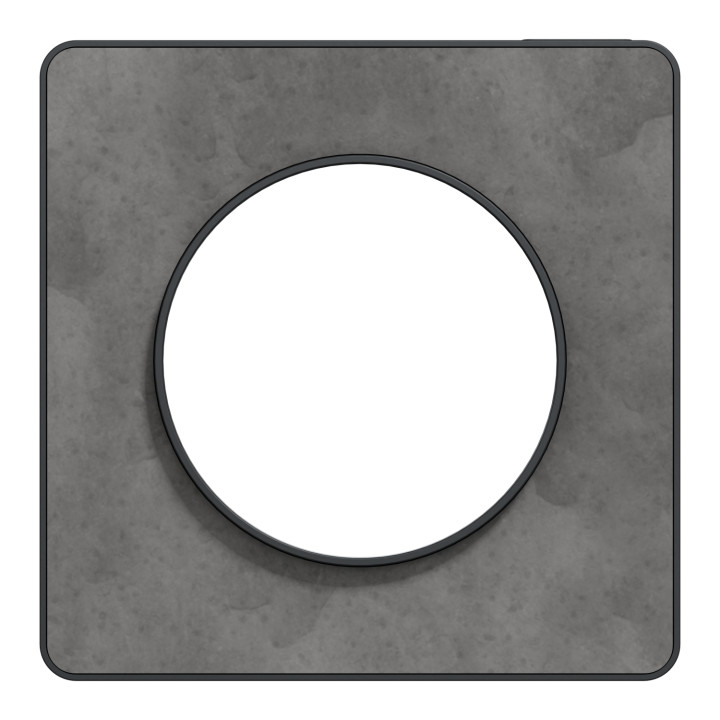 Schneider - Odace - Touch - Plaque 1 postes - Anthracite finition ardoise - Réf : S540802V