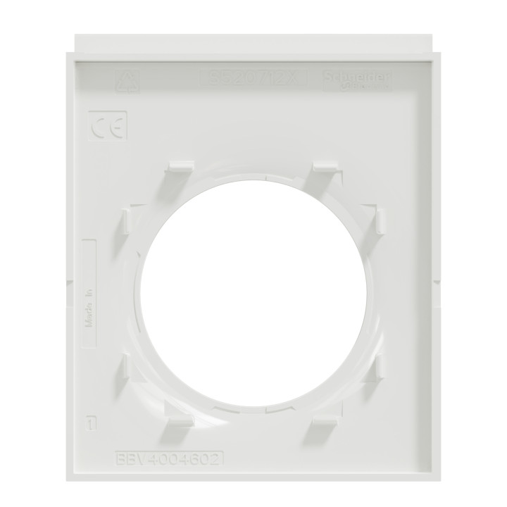 Schneider - Odace - Styl Pratic - Plaque 1 poste - support téléphone - Blanc - Réf : S520712