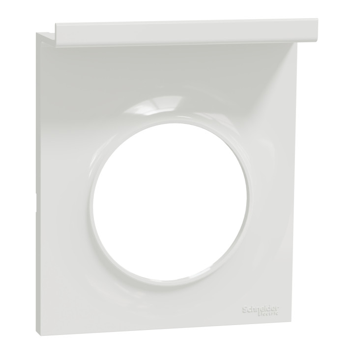 Schneider - Plaque style Odace - 1 poste - support téléphone - Blanc - Réf : S520712