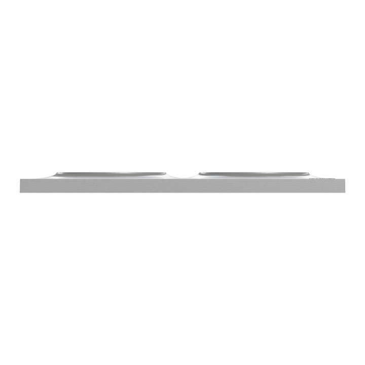 Schneider - Odace - Styl - Plaque 2 postes - entraxe 71mm - Aluminium - Réf : S520704E