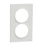Schneider - Odace - Styl - Plaque 2 postes - entraxe 57 mm - Blanc - Réf : S520714