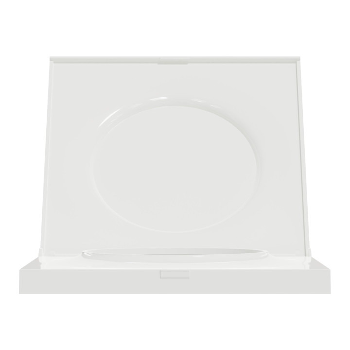 Schneider - Odace - Styl Pratic - Plaque 1 poste - Cache intégré - Blanc - Réf : S520752