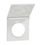 Schneider - Odace - Styl Pratic - Plaque 1 poste - Cache intégré - Blanc - Réf : S520752
