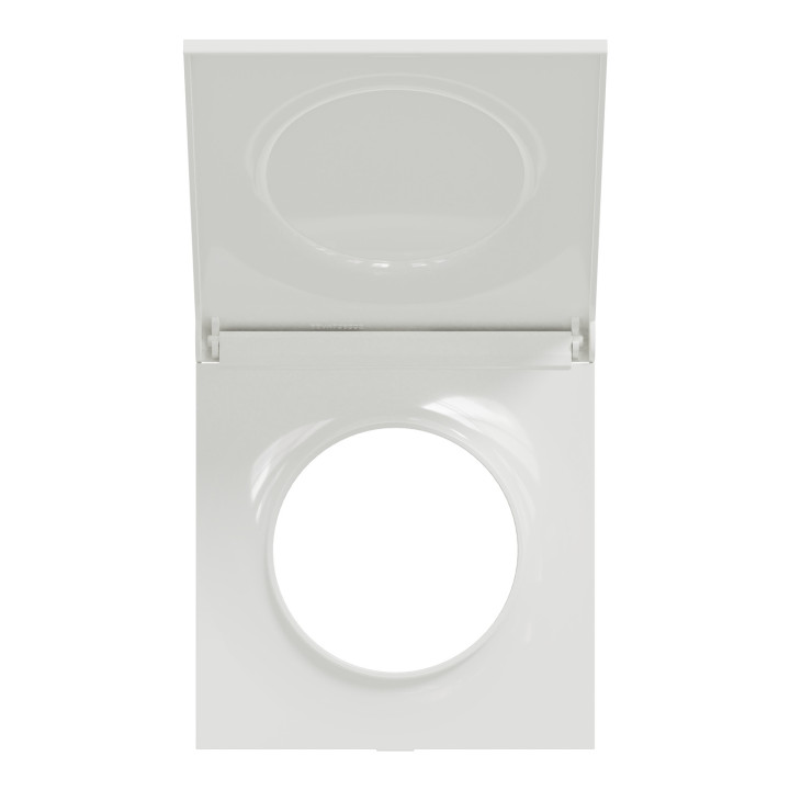 Schneider - Odace - Styl Pratic - Plaque 1 poste - Cache intégré - Blanc - Réf : S520752