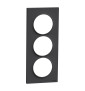 Schneider - Odace - Styl - Plaque 3 postes - entraxe 57 mm - Anthracite - Réf : S540716