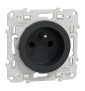 Schneider - Odace - Prise de courant Rénovation - Anthracite - 2P+T - 16A - 250V - Réf : S540049
