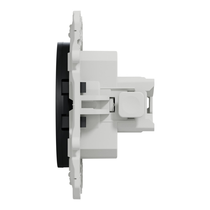 Schneider - Odace - Prise de courant Rénovation - Anthracite - 2P+T - 16A - 250V - Réf : S540049