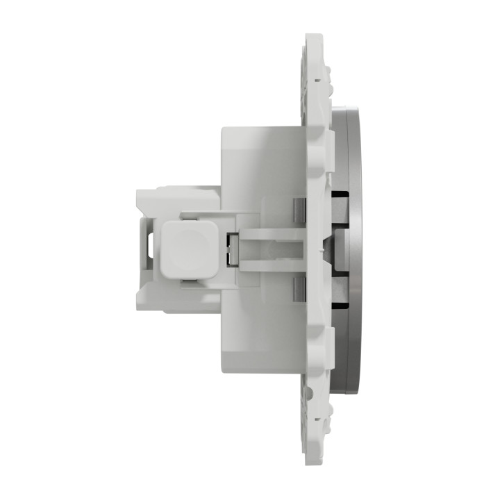Schneider - Odace - Prise de courant Rénovation - Aluminium - 2P+T - 16A - 250V - Réf : S530049
