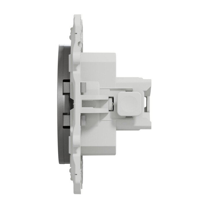 Schneider - Odace - Prise de courant Rénovation - Aluminium - 2P+T - 16A - 250V - Réf : S530049