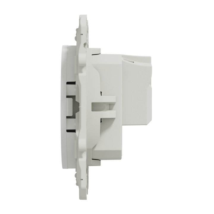 Schneider - Odace - Prise de courant - connexion à VIS - Blanc - 2P+T 16A - 250V - Réf : S520039