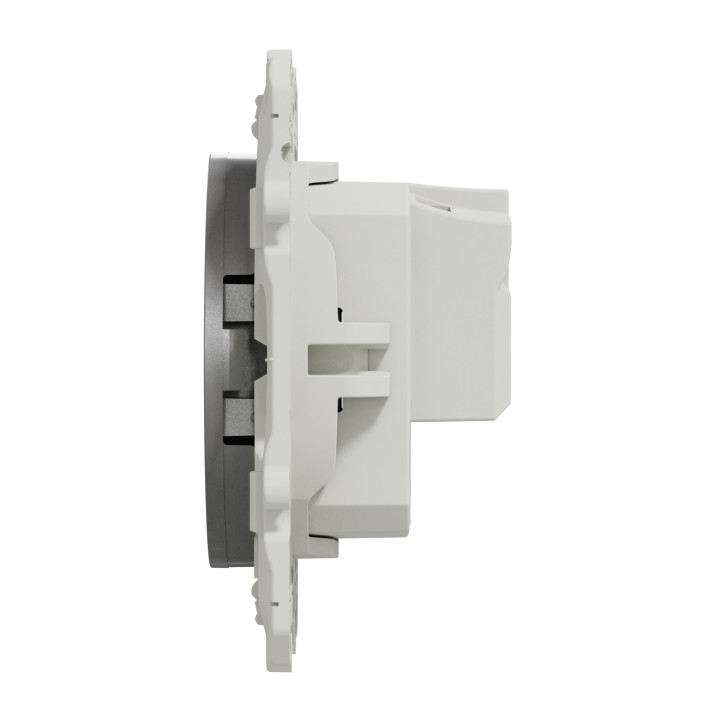 Schneider - Odace - Prise de courant - connexion à VIS - Aluminium - 2P+T 16A - 250V - Réf : S530039