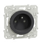 Schneider - Odace - Prise de courant - connexion à VIS - Anthracite - 2P+T 16A - 250V - Réf : S540039
