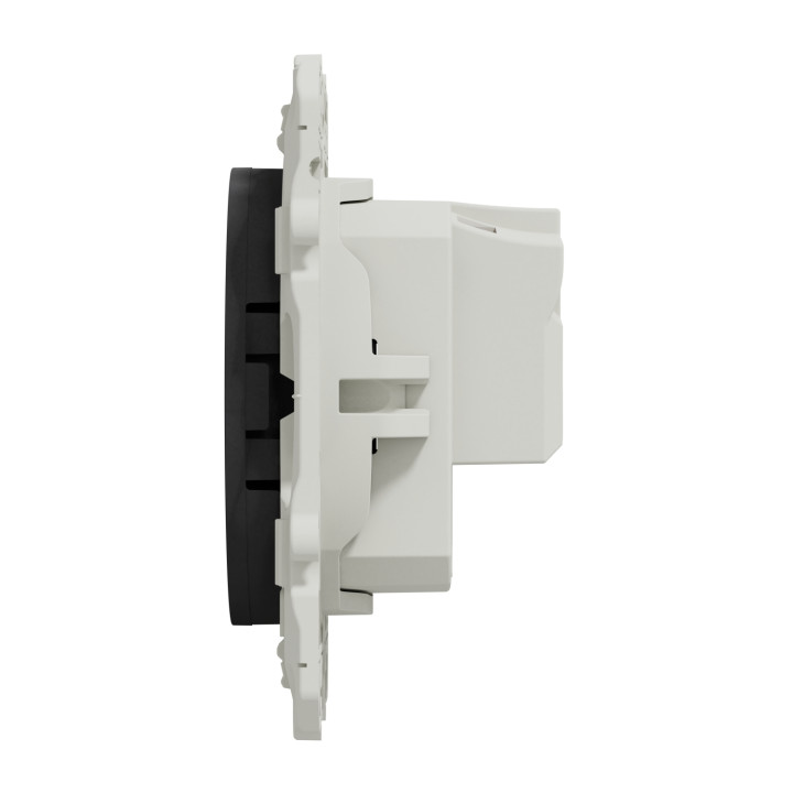 Schneider - Odace - Prise de courant - connexion à VIS - Anthracite - 2P+T 16A - 250V - Réf : S540039