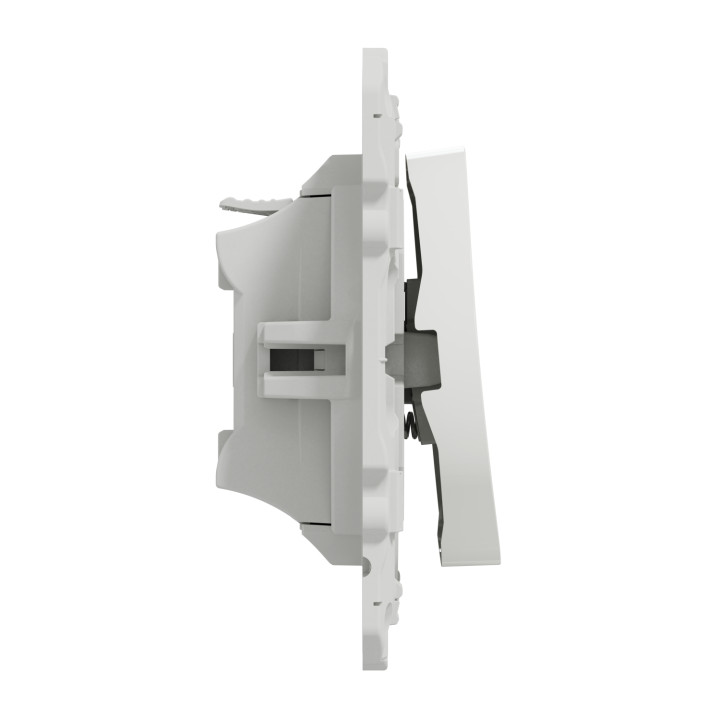 Schneider - Odace - Bouton poussoir - Blanc - 10A - 250V - Bornes auto - Réf : S520206