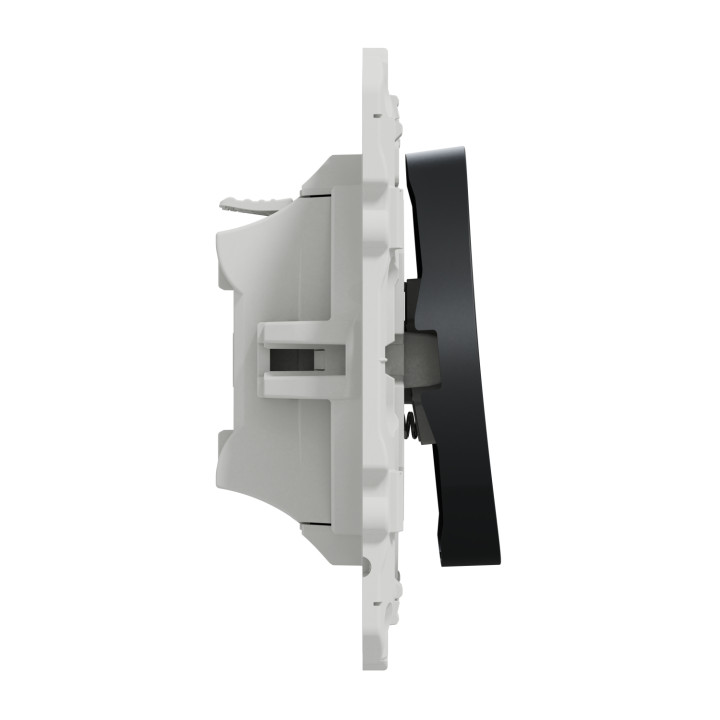 Schneider - Odace - Bouton poussoir - Anthracite - 10A - 250V - Bornes auto - Réf : S540206