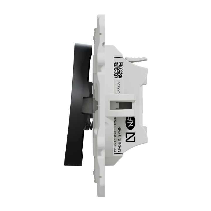 Schneider - Odace - Bouton poussoir - Anthracite - 10A - 250V - Bornes auto - Réf : S540206