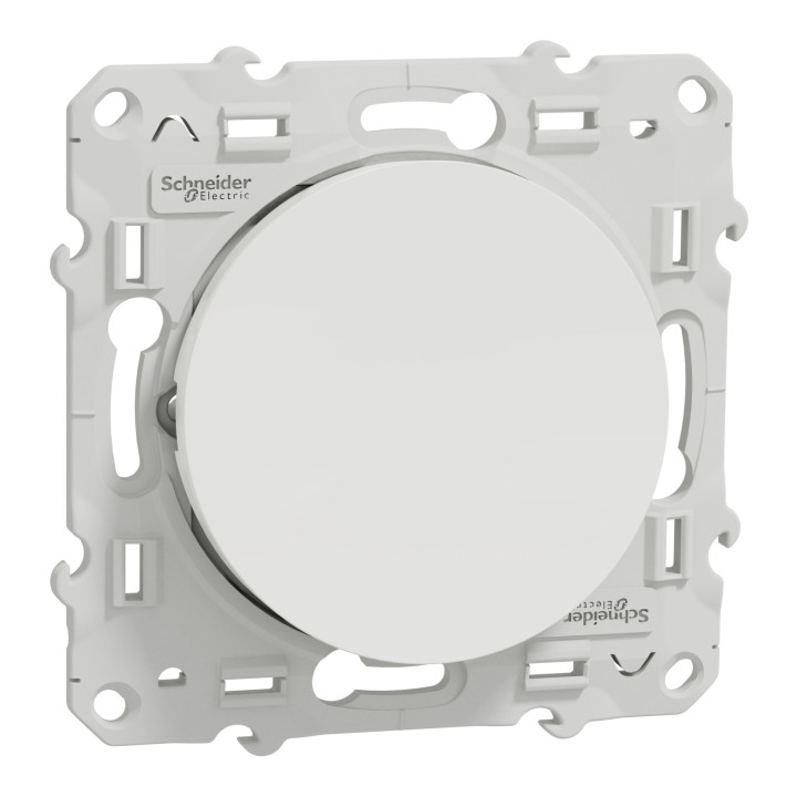 Schneider - Odace - Interrupteur va et vient - Blanc - 10A - 250V - Bornes auto - Réf : S520204