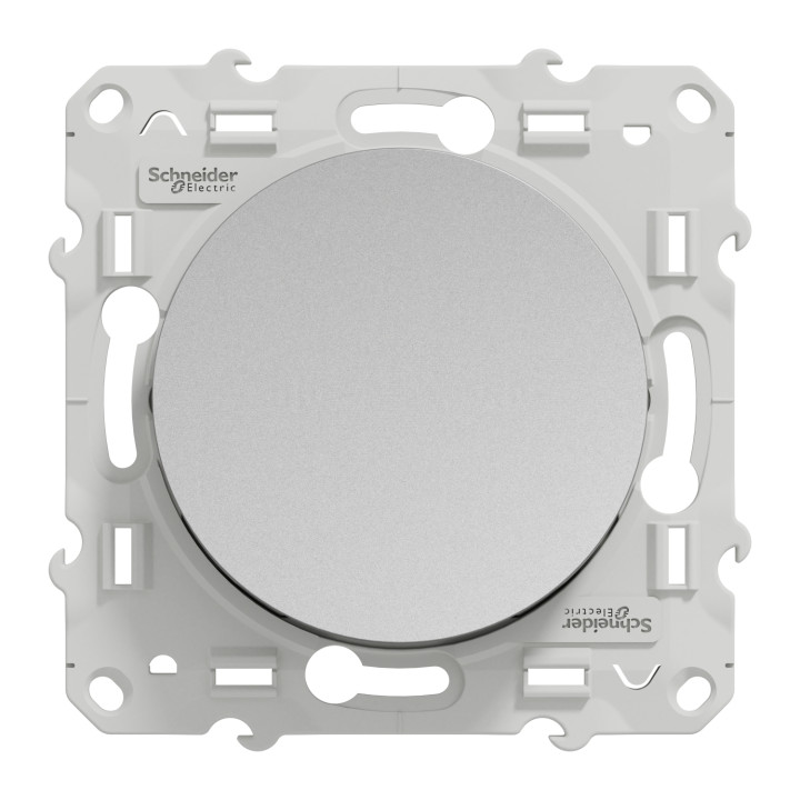 Schneider - Odace - Interrupteur va et vient - Aluminium - 10A - 250V - Bornes auto - Réf : S530204