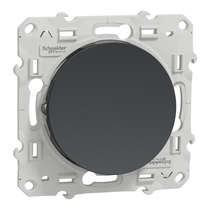 Schneider - Odace - Interrupteur va et vient - Anthracite - 10A - 250V - Bornes auto - Réf : S540204