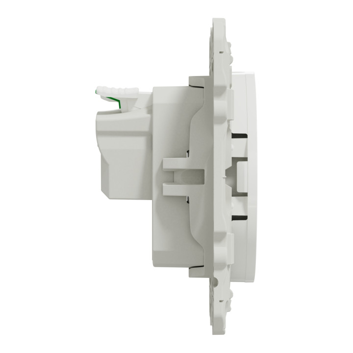 Schneider - Prise de courant Odace - Blanc - 2P+T - 16A - 250V - Bornes auto - Réf : S520059