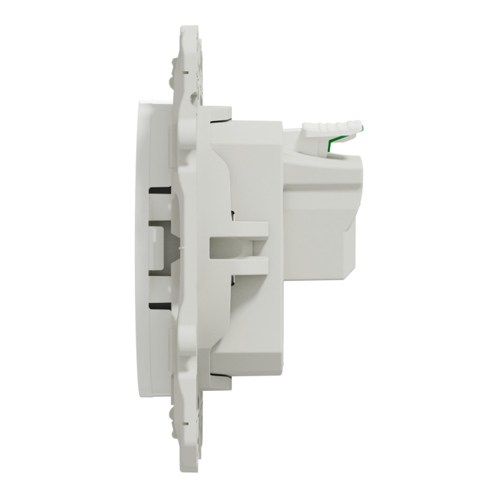 Schneider - Prise de courant Odace - Blanc - 2P+T - 16A - 250V - Bornes auto - Réf : S520059